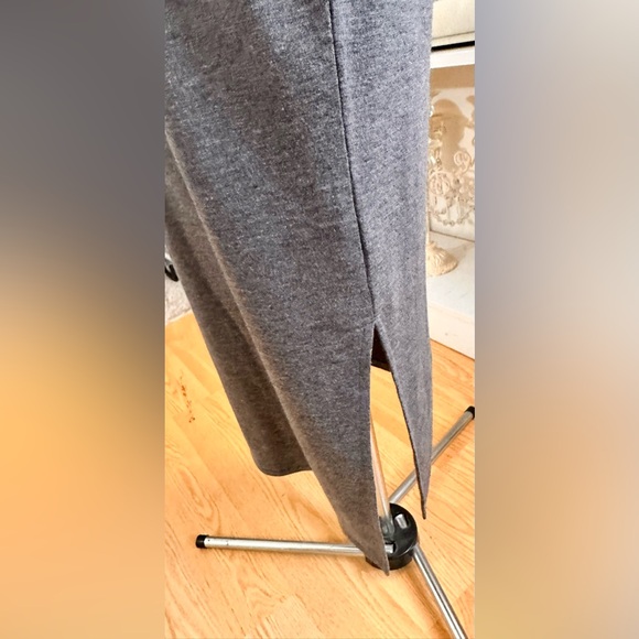 Garnet Hill Gray Maxi Cap Sleeve Column Dress Sz S Soft Luxury Capsule Wardrobe - Picture 5 of 10